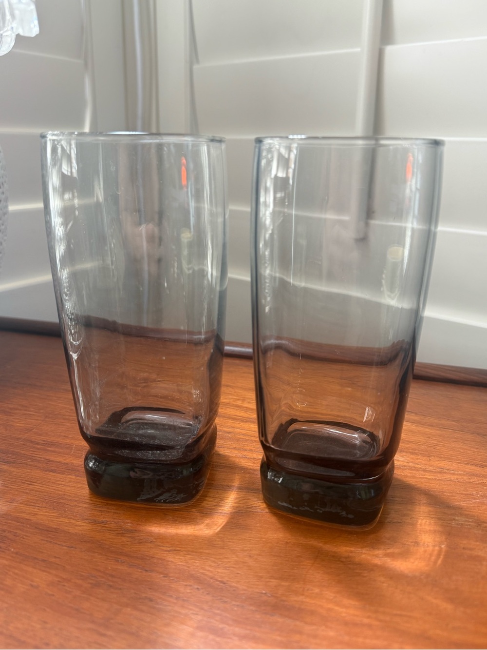 Vintage Libbey Carrington Smoke Brown Highball Glasses
